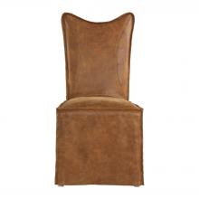 Uttermost 23447-2 - Uttermost Delroy Armless Chairs Cognac Set Of 2